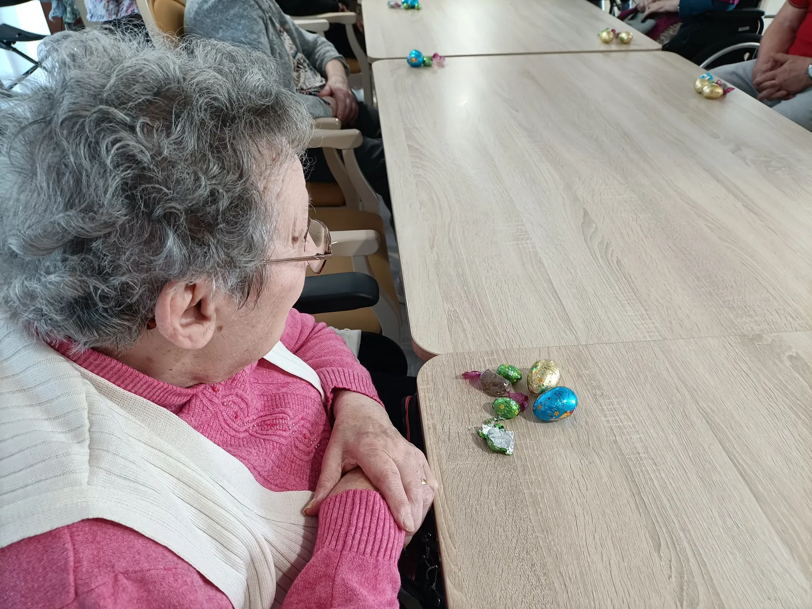 Une chasse aux oeufs et des résidents heureux !