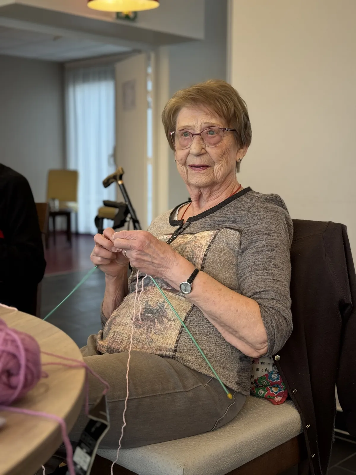?? Après-midi tricot à la résidence ! ??