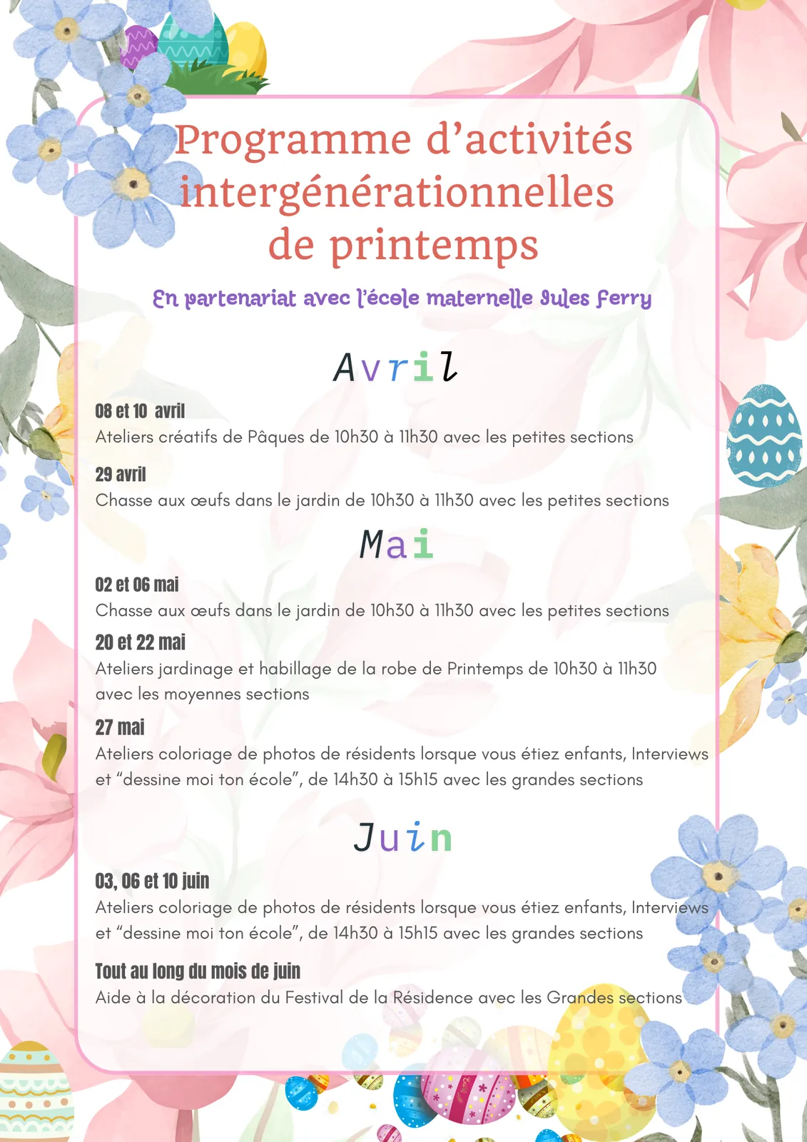 Un partenariat intergénérationnel au cœur du quartier : l'EHPAD Nouvelle Orléans et l'école maternelle Jules Ferry s'unissent