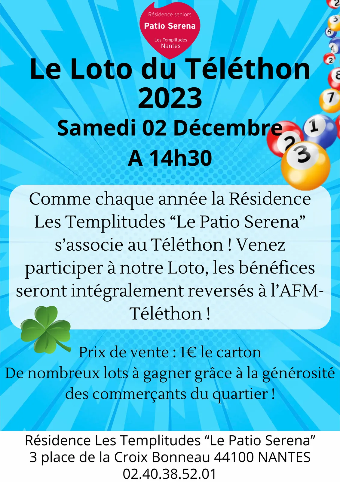 La Résidence s'engage pour le Téléthon 2023 !