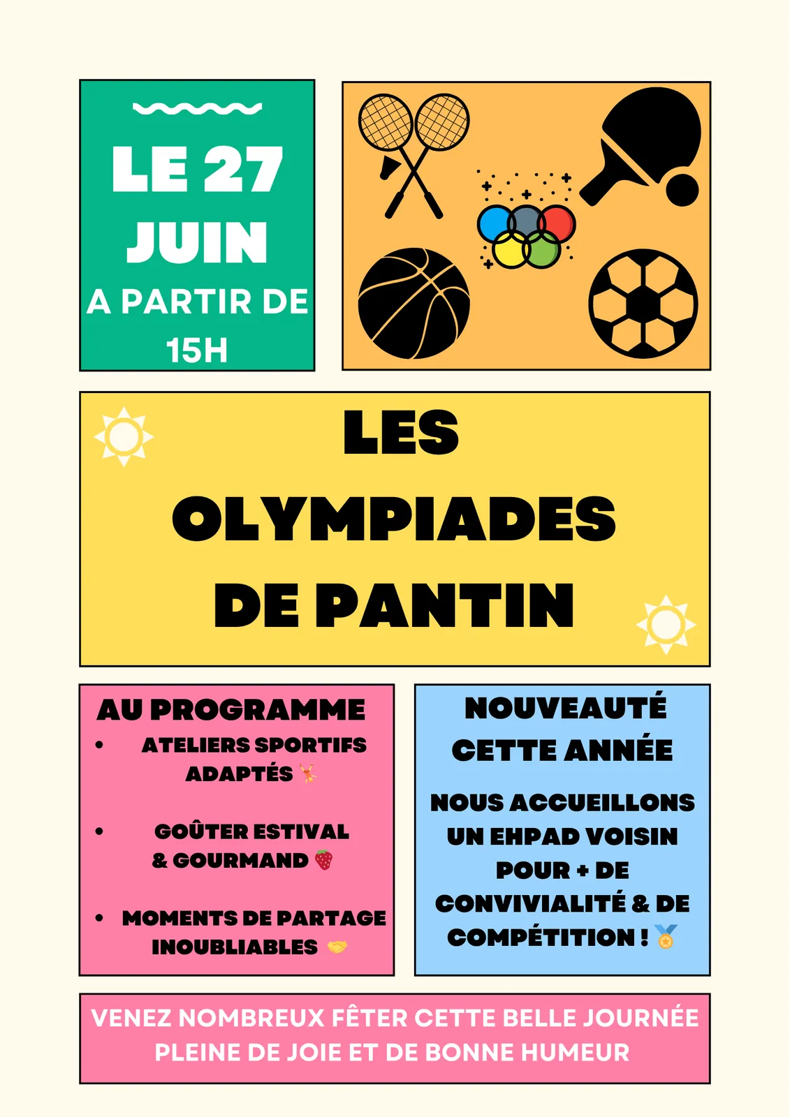 Les Olympiades font leur grand retour aux Jardins de Pantin !