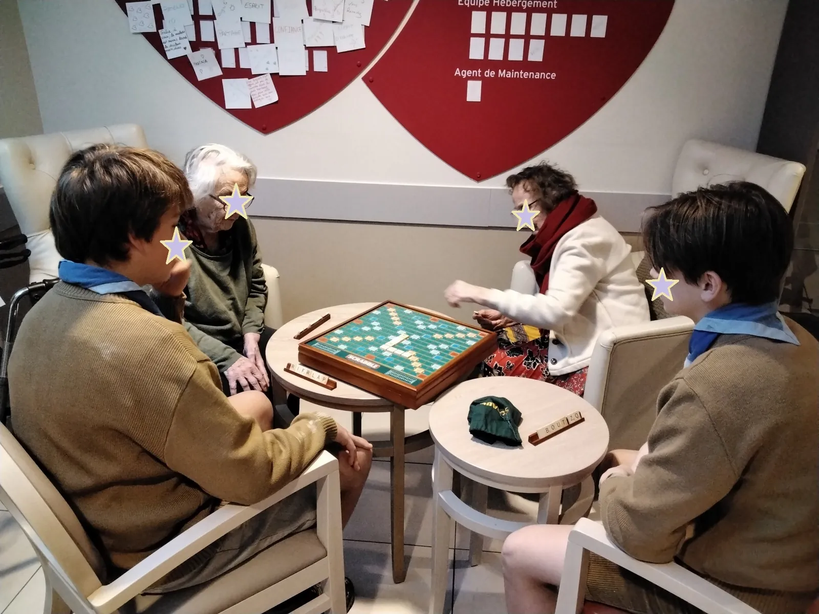 Intergénérationnel avec les scouts 