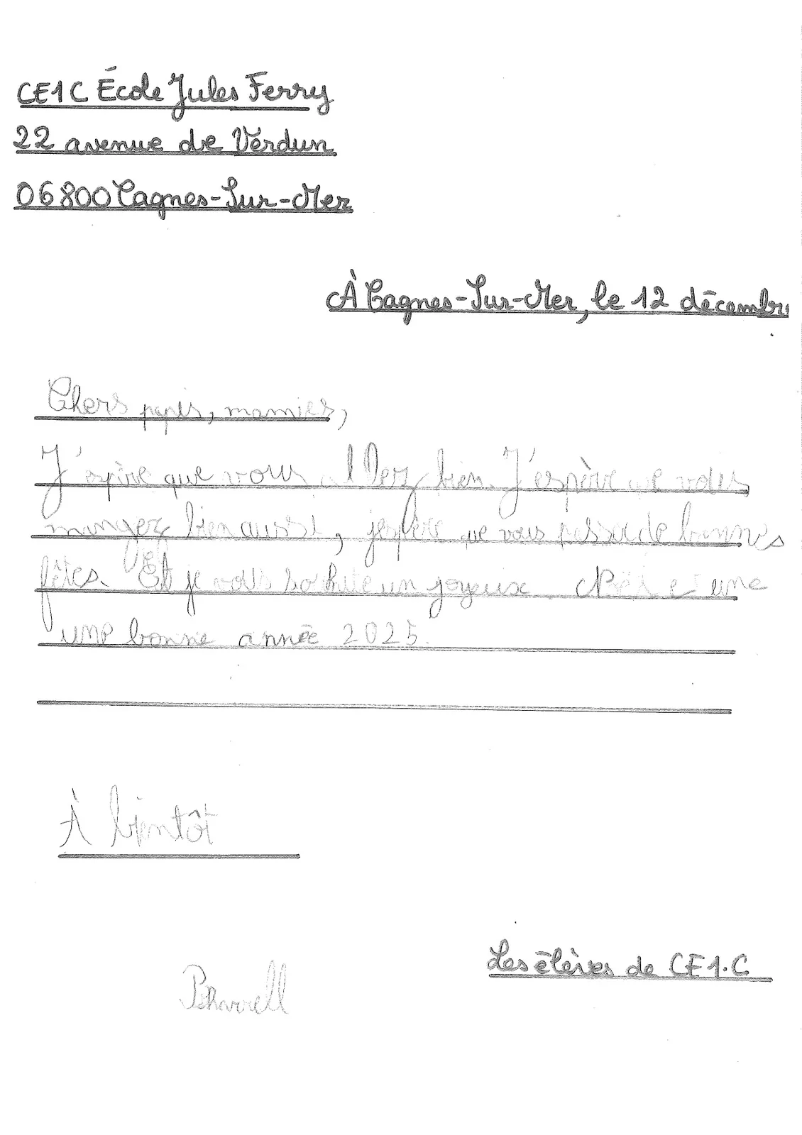 Une action solidaire de la part élèves de l'Ecole élémentaire Jules Ferry 