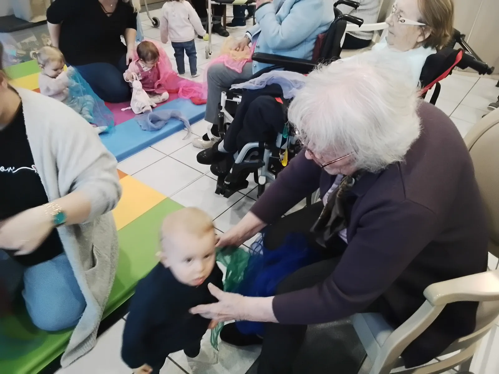 Accueil du relais petit enfance à la Fontaine Médicis ce lundi 22 janvier 2024
