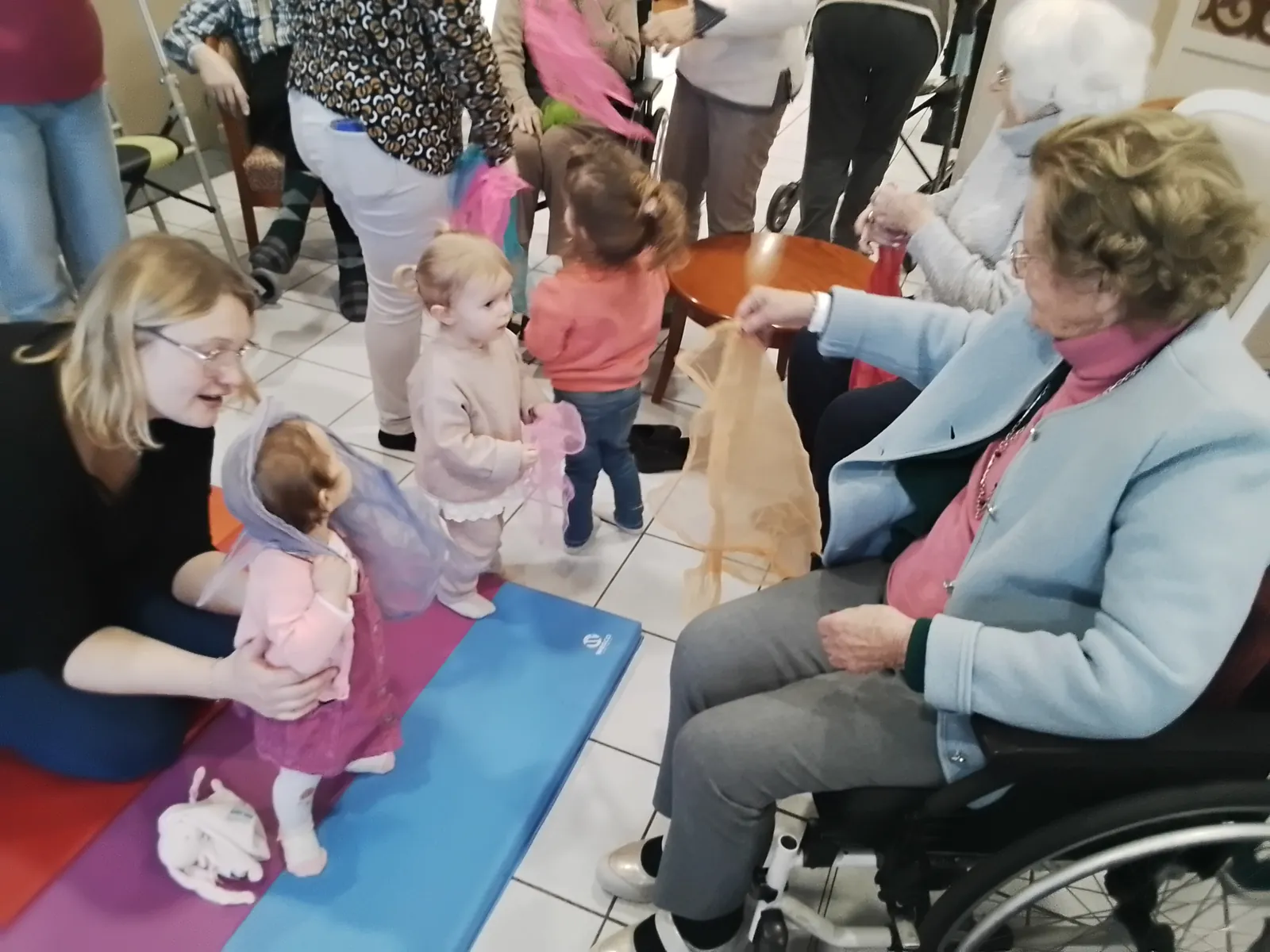 Accueil du relais petit enfance à la Fontaine Médicis ce lundi 22 janvier 2024