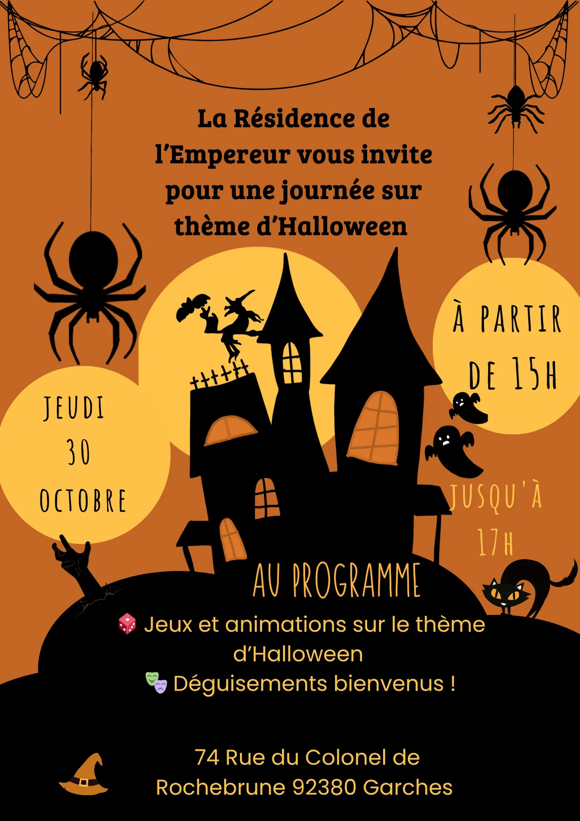 Information aux familles – Fête d’Halloween le 5 novembre