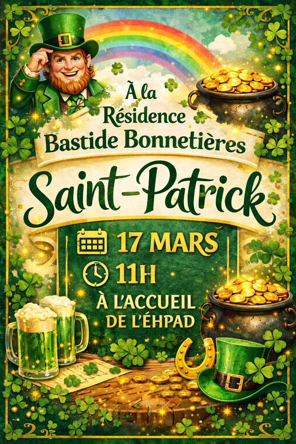La Résidence Bastide Bonnetières fête la Saint-Patrick ! 