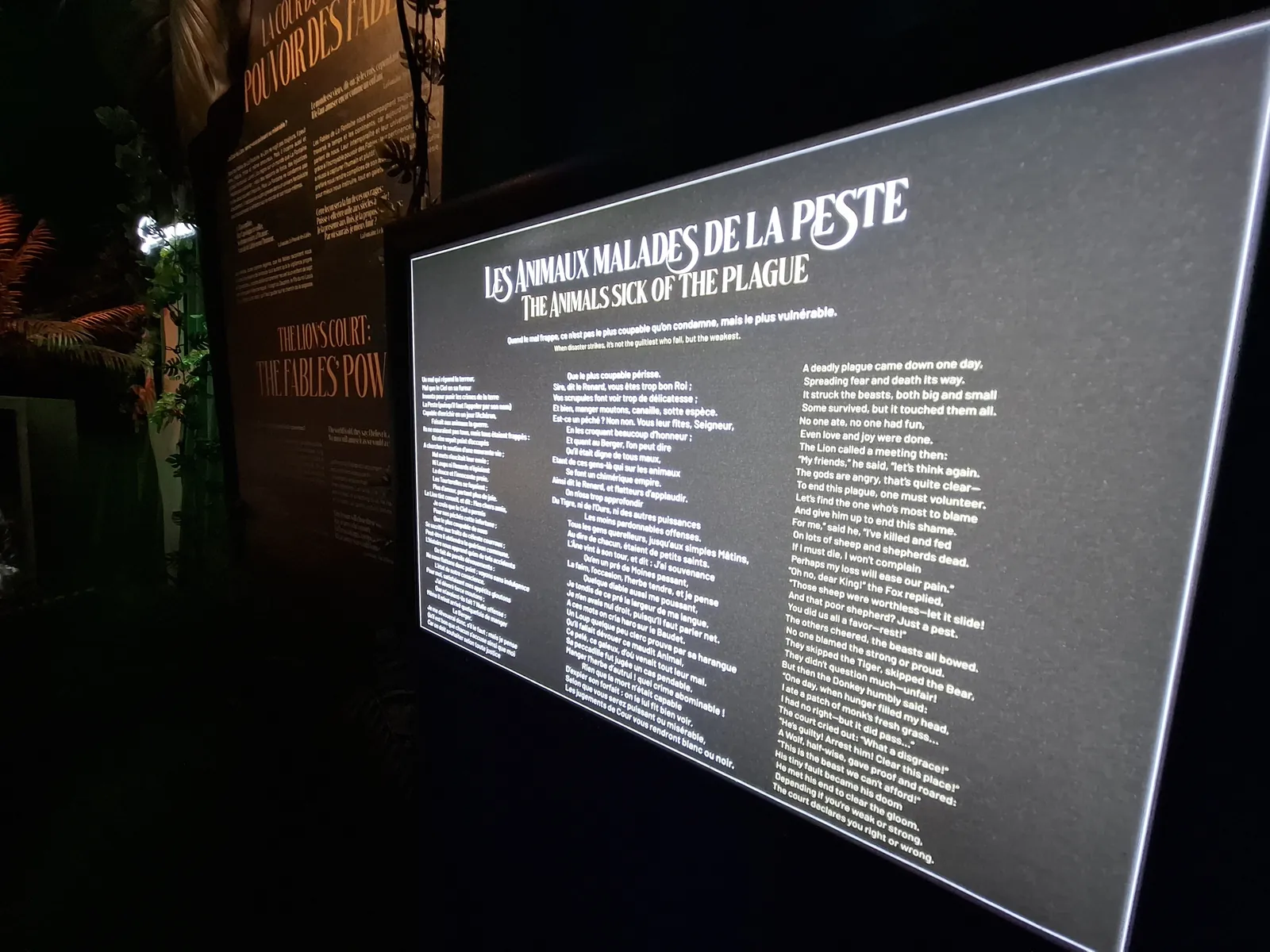 Sortie à la Cité Immersive – Les Fables de La Fontaine