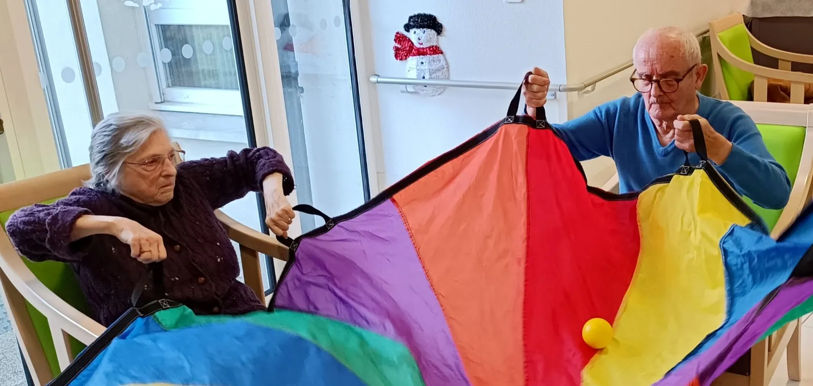 Parachute " sensationnel " à l'Unité de Soins Adaptés