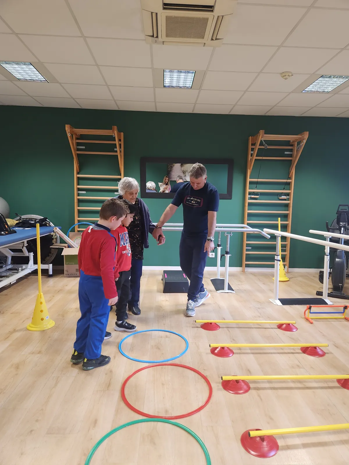 Parcours sportif avec les enfants de l'école Saint Exupery. 