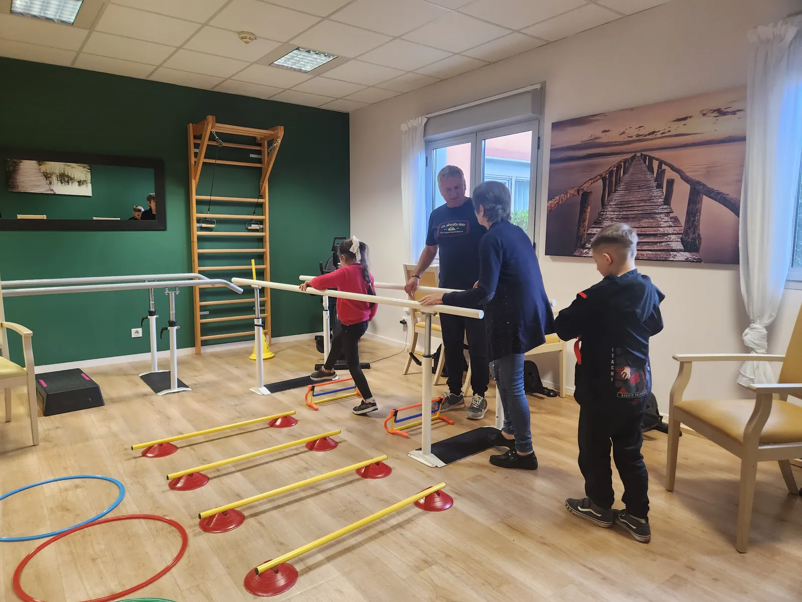 Parcours sportif avec les enfants de l'école Saint Exupery. 