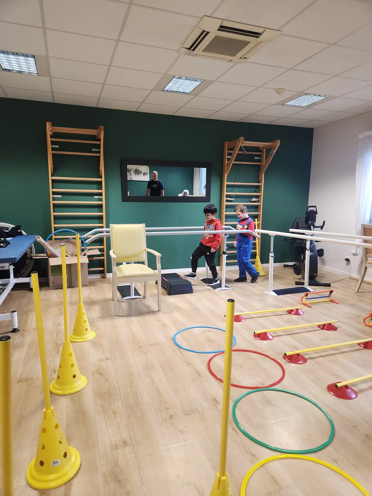 Parcours sportif avec les enfants de l'école Saint Exupery. 