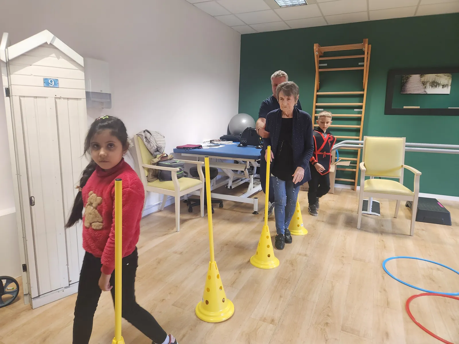Parcours sportif avec les enfants de l'école Saint Exupery. 