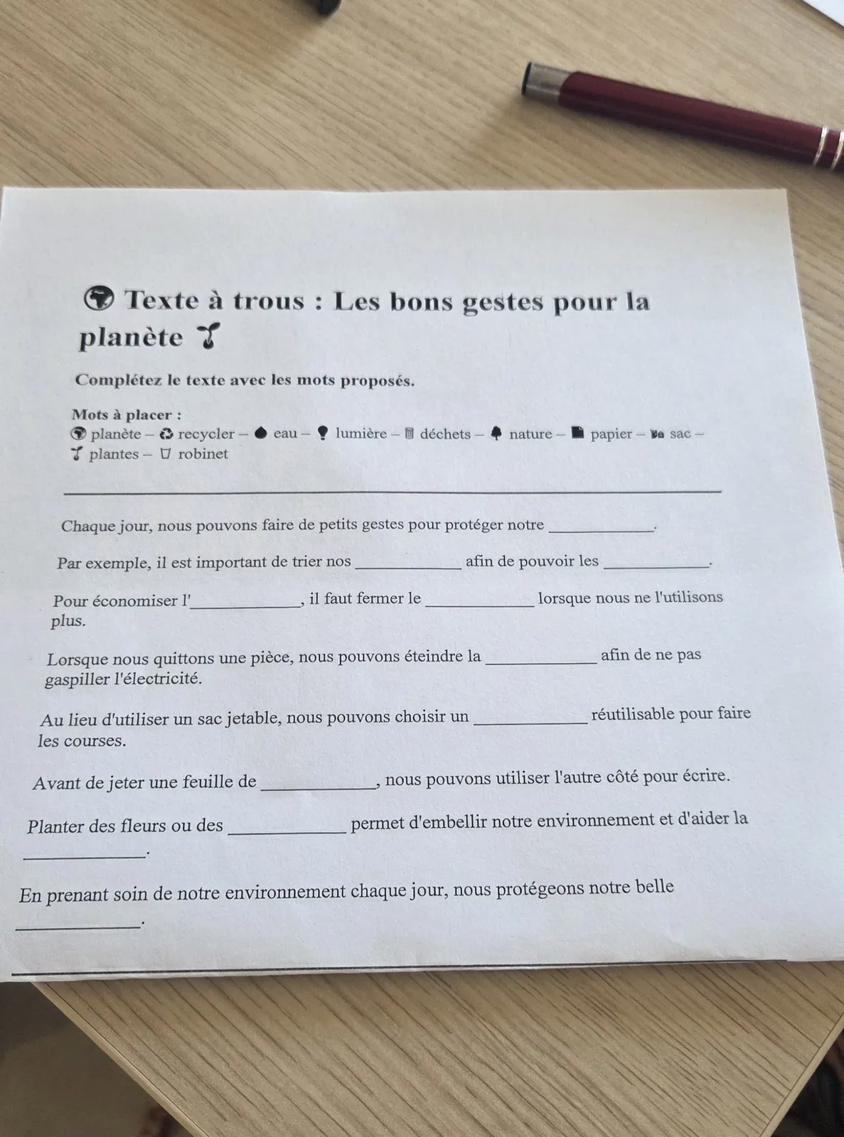 Un atelier entre souvenirs et écologie