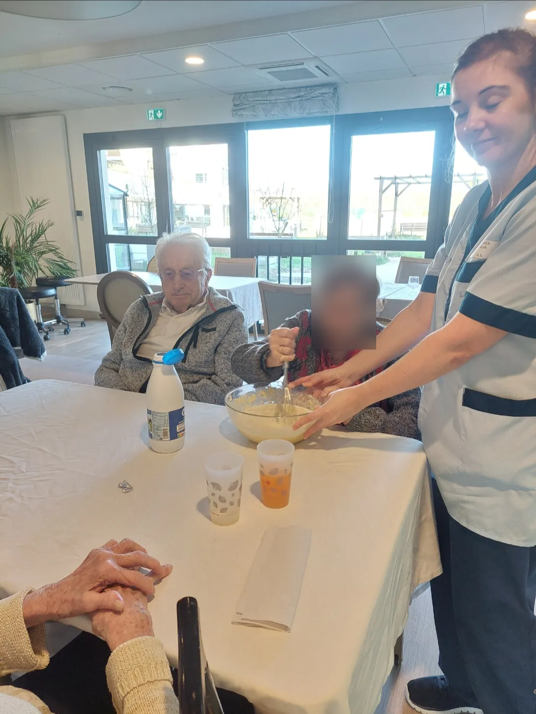 Atelier crêpes à l'Unité Protégée
