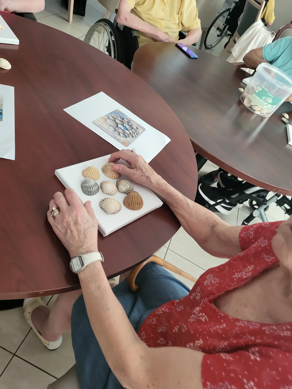 Les coquillages de Houlgate se transforment en tableaux Aux Adrets 