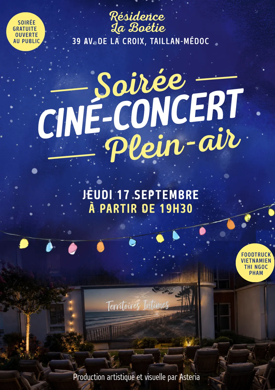 C’EST CE SOIR ! CINÉMA EN PLEIN AIR À LA BOÉTIE !