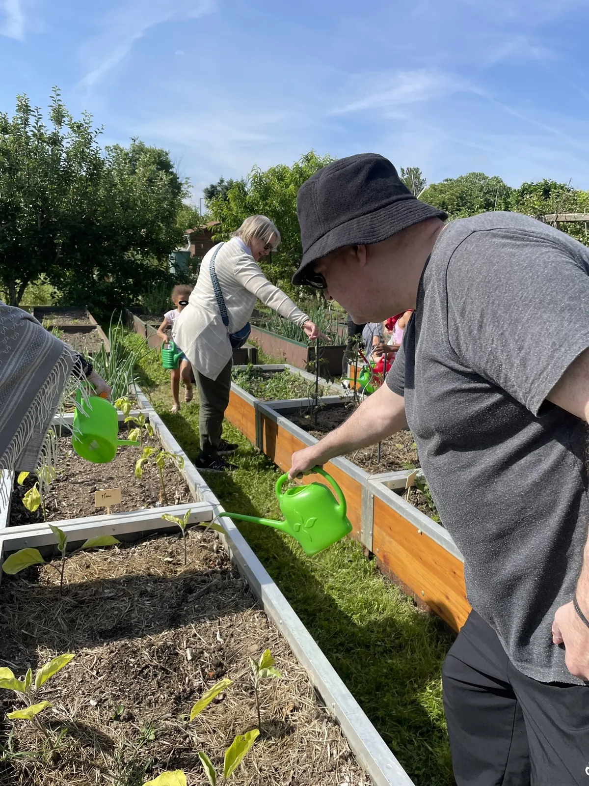 Rencontre avec les enfants aux jardins familiaux 