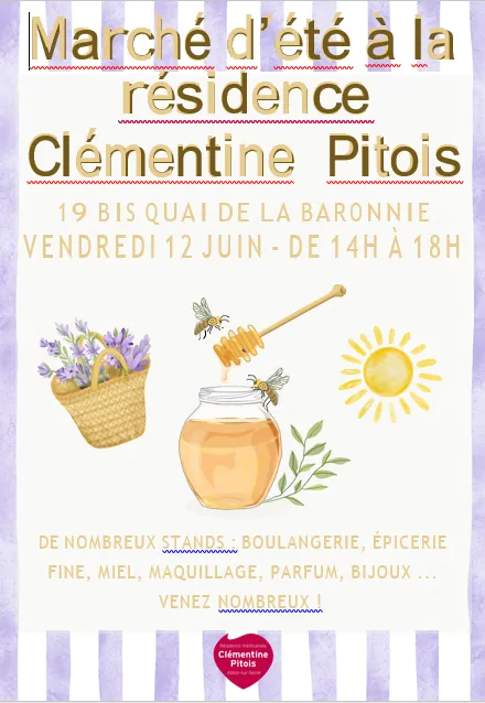 Marché à la Résidence Clémentine Pitois 