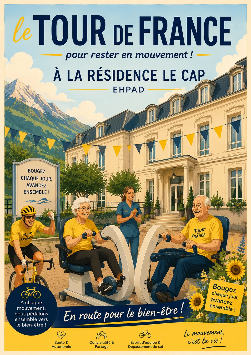 Le Tour de France s’invite à la résidence : bouger autrement avec le MOTOmed