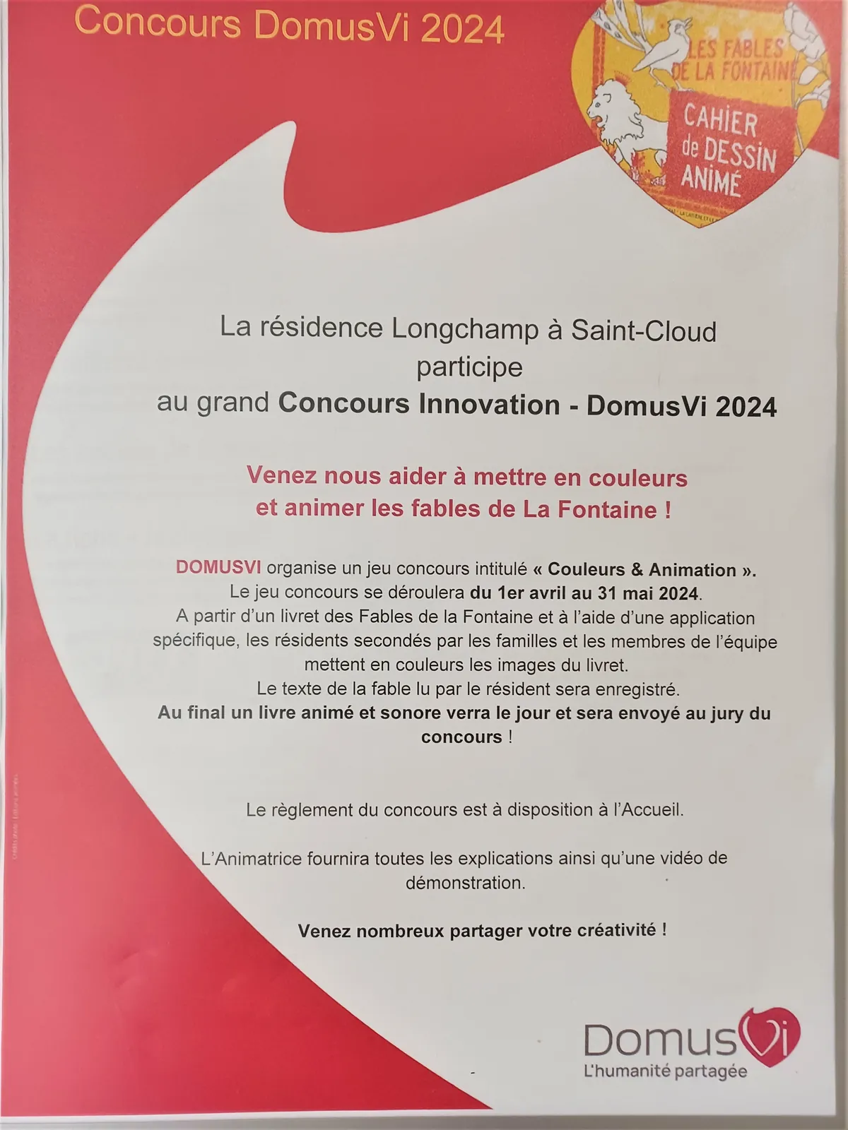 Couleurs & Animation - grand concours Domusvi 