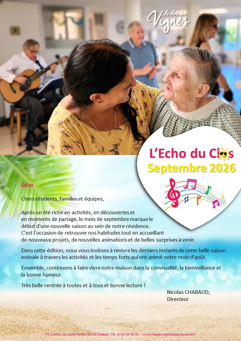 L'ECHO DU CLOS - Edition Septembre 2026