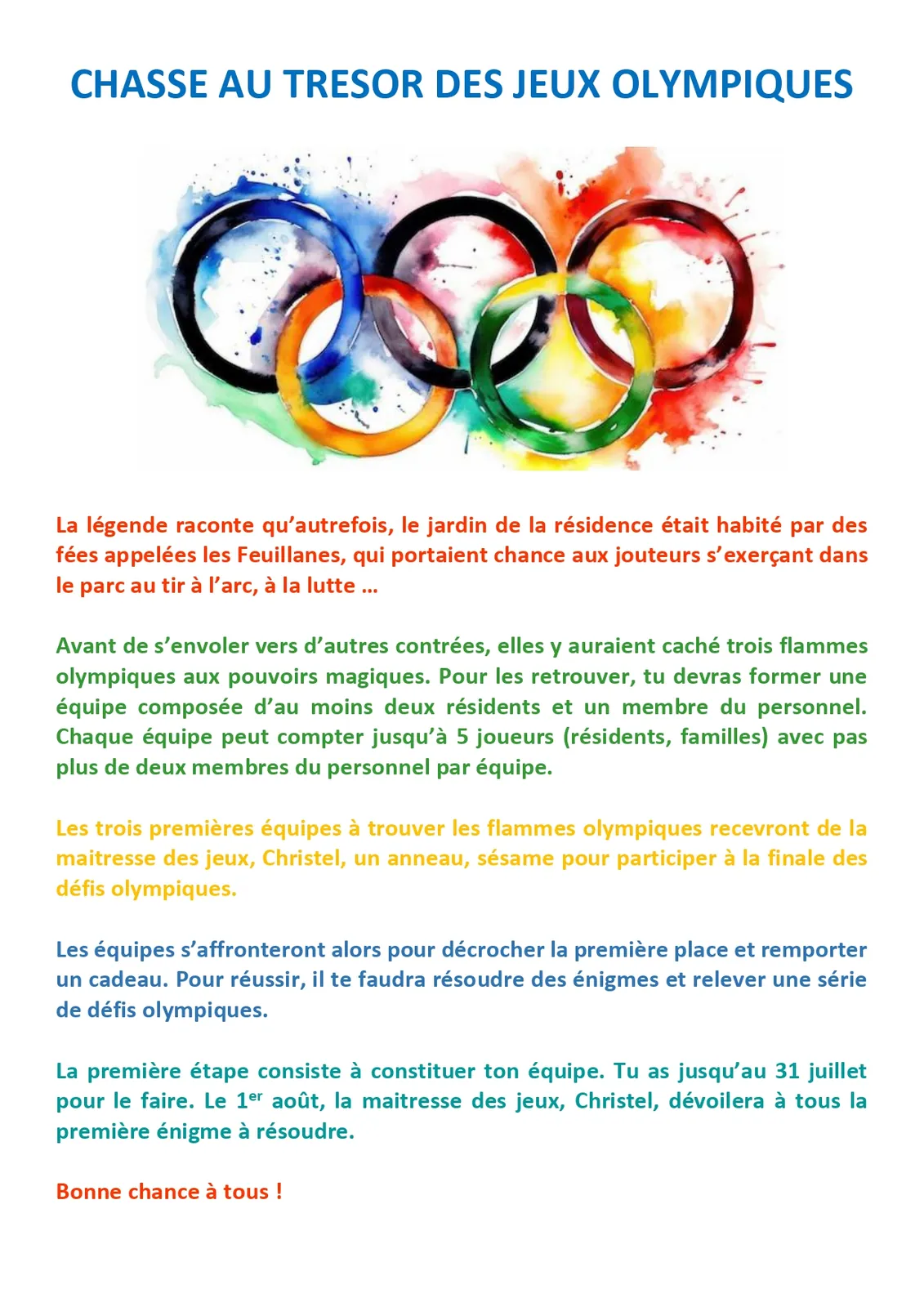 Ouverture de la chasse au trésor !