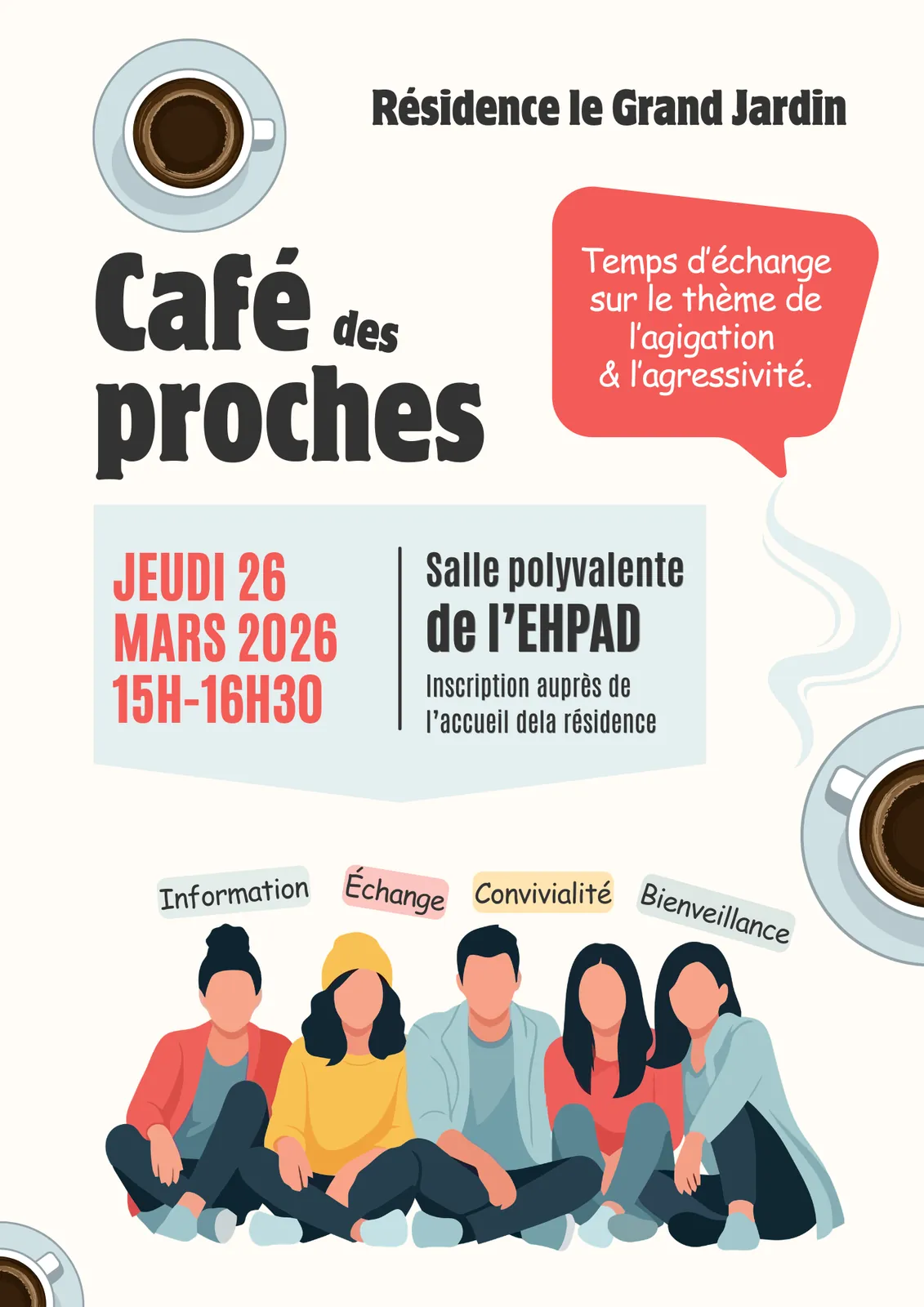 Café des proches : un temps d'échange pour les proches