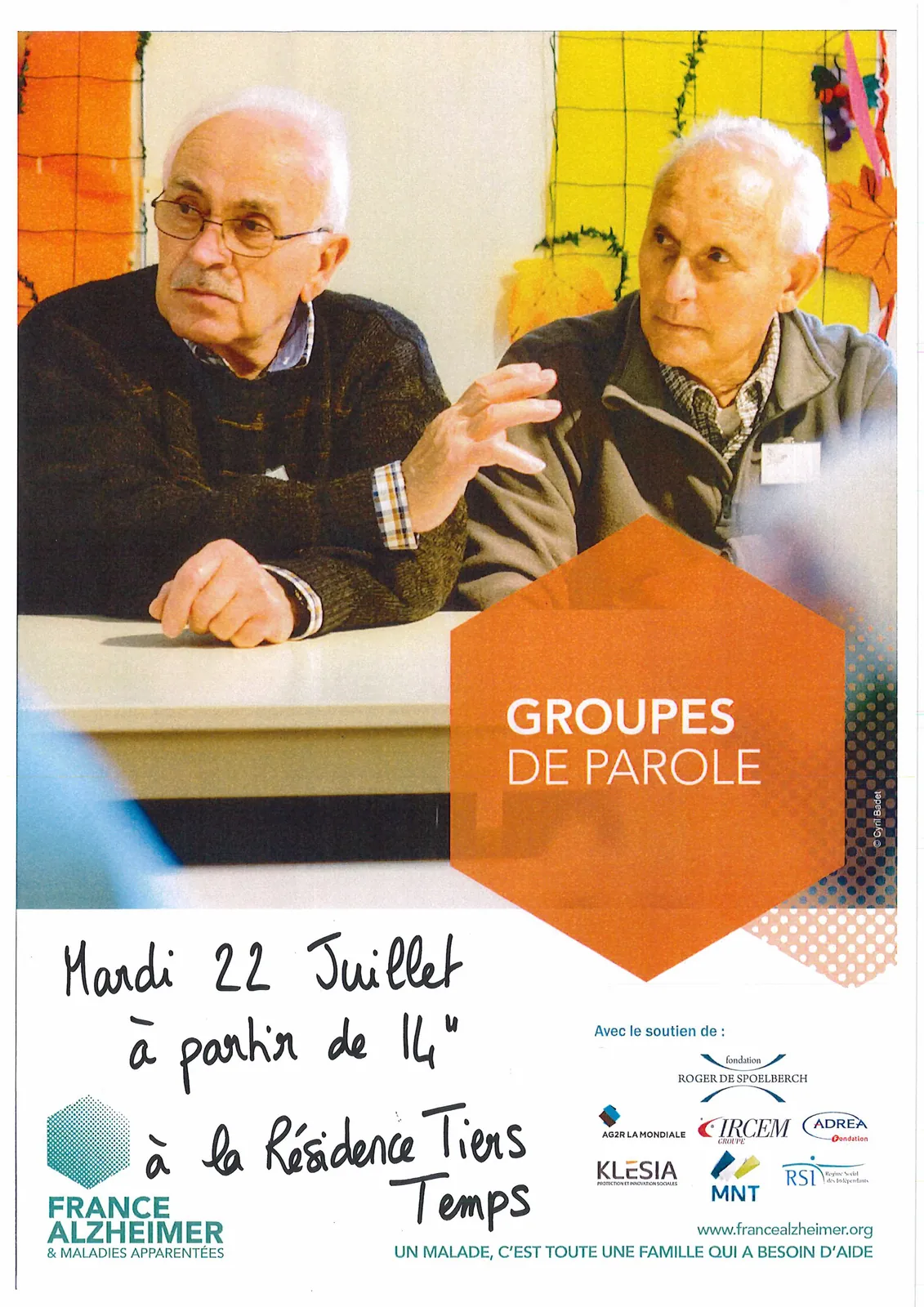 Groupe de paroles France Alzheimer : un moment pour souffler, partager et se sentir compris