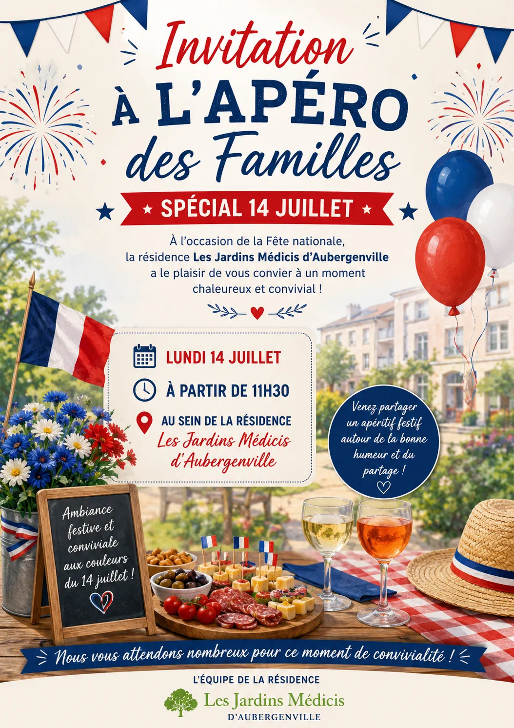Invitation : Apéro des Familles Spécial 14 Juillet