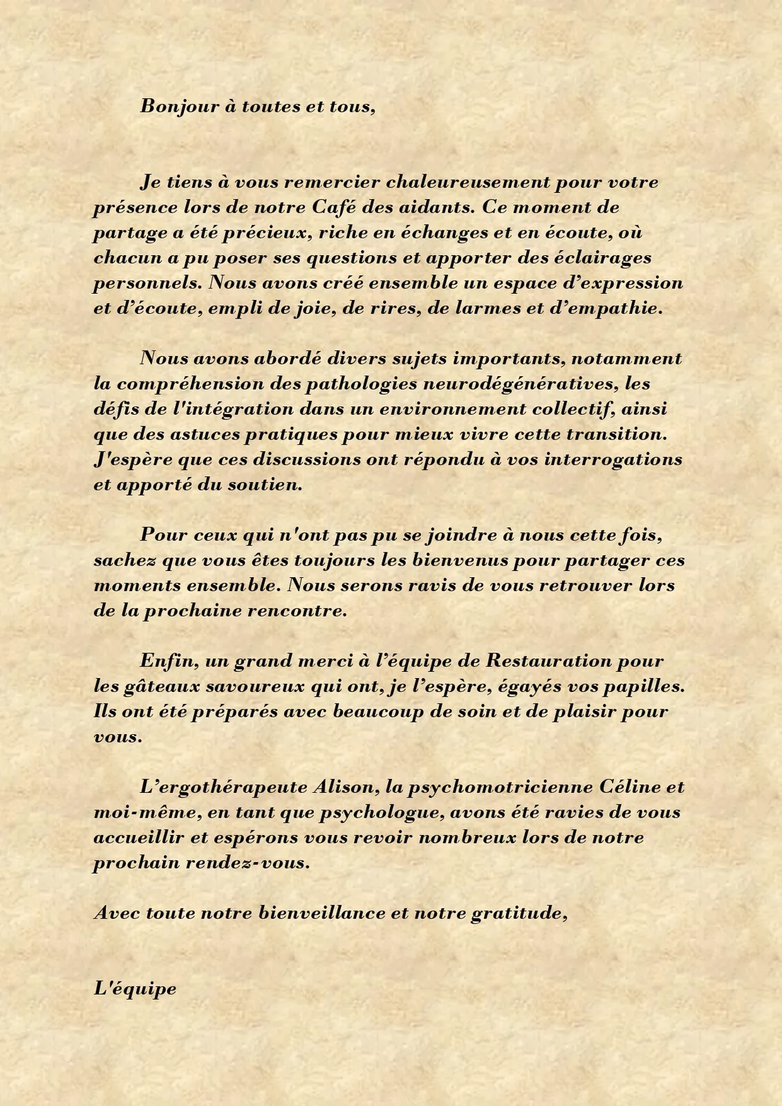 Café des aidants 