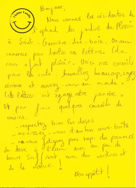 Association Une lettre, Un sourire 
