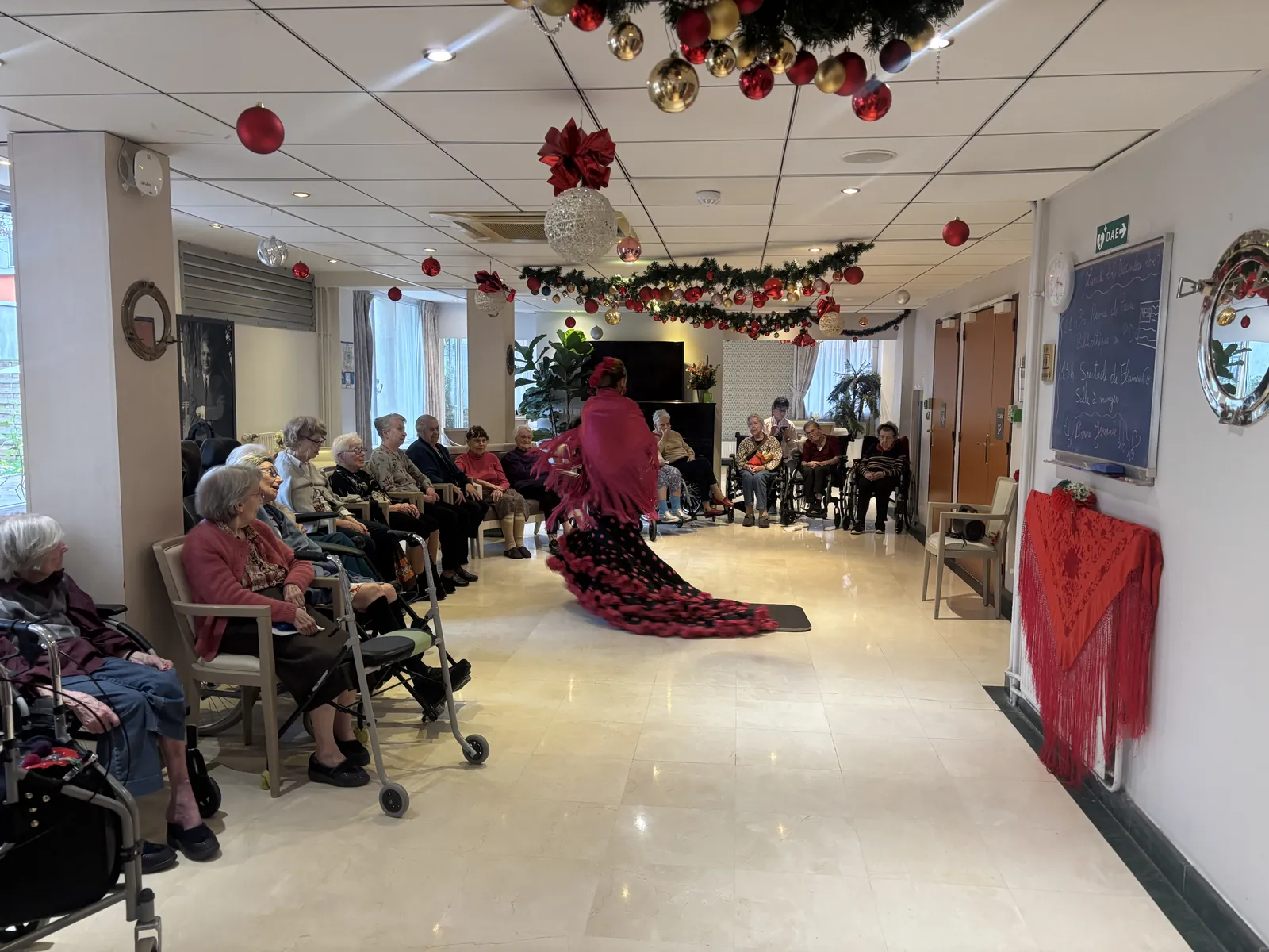 Un spectacle de flamenco haut en couleurs a enchanté les résidents