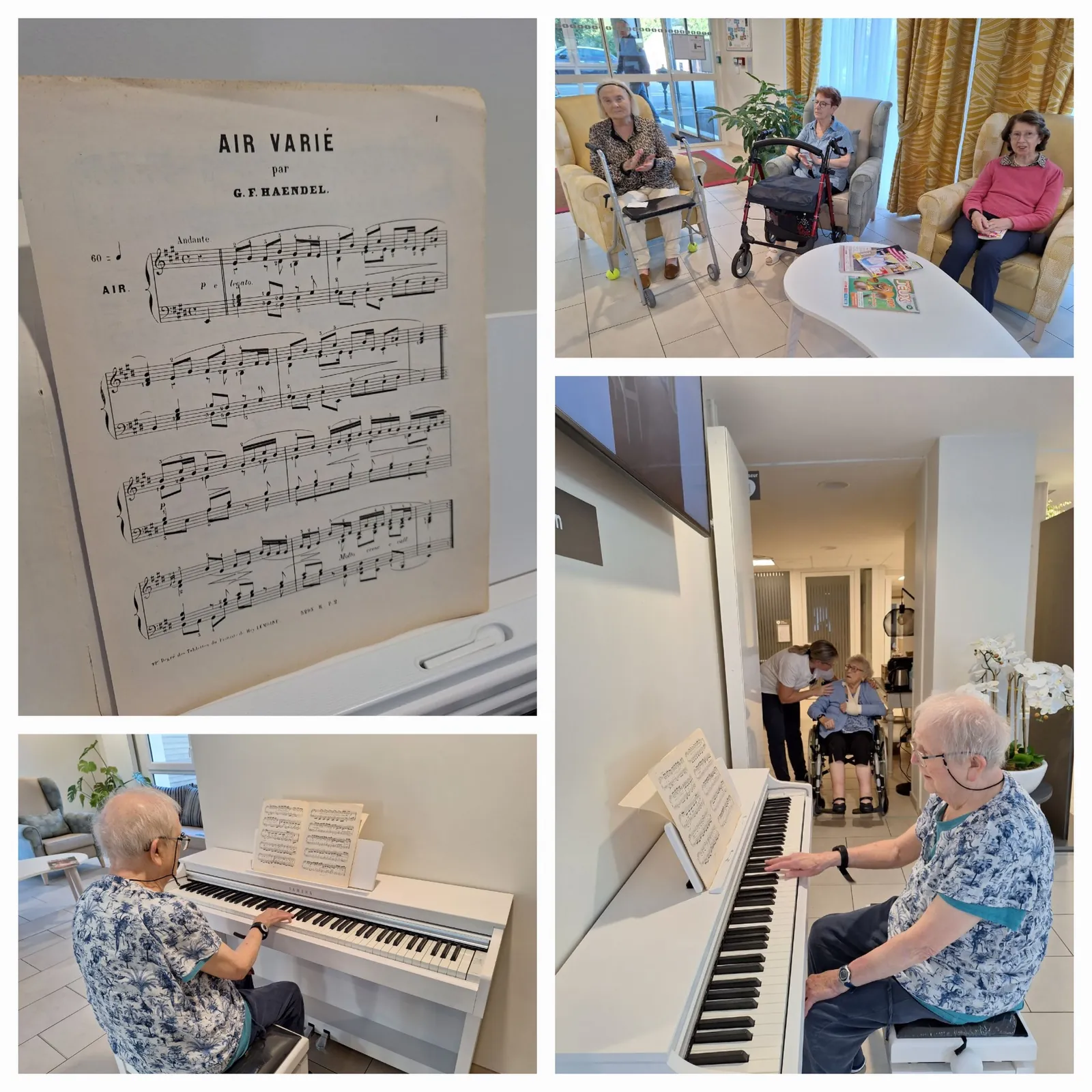 Un piano dans le hall de la résidence...