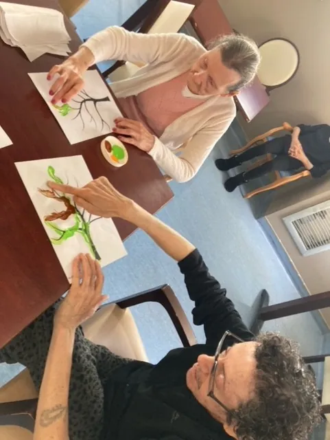 Atelier artistique à l'Unité de vie protégée