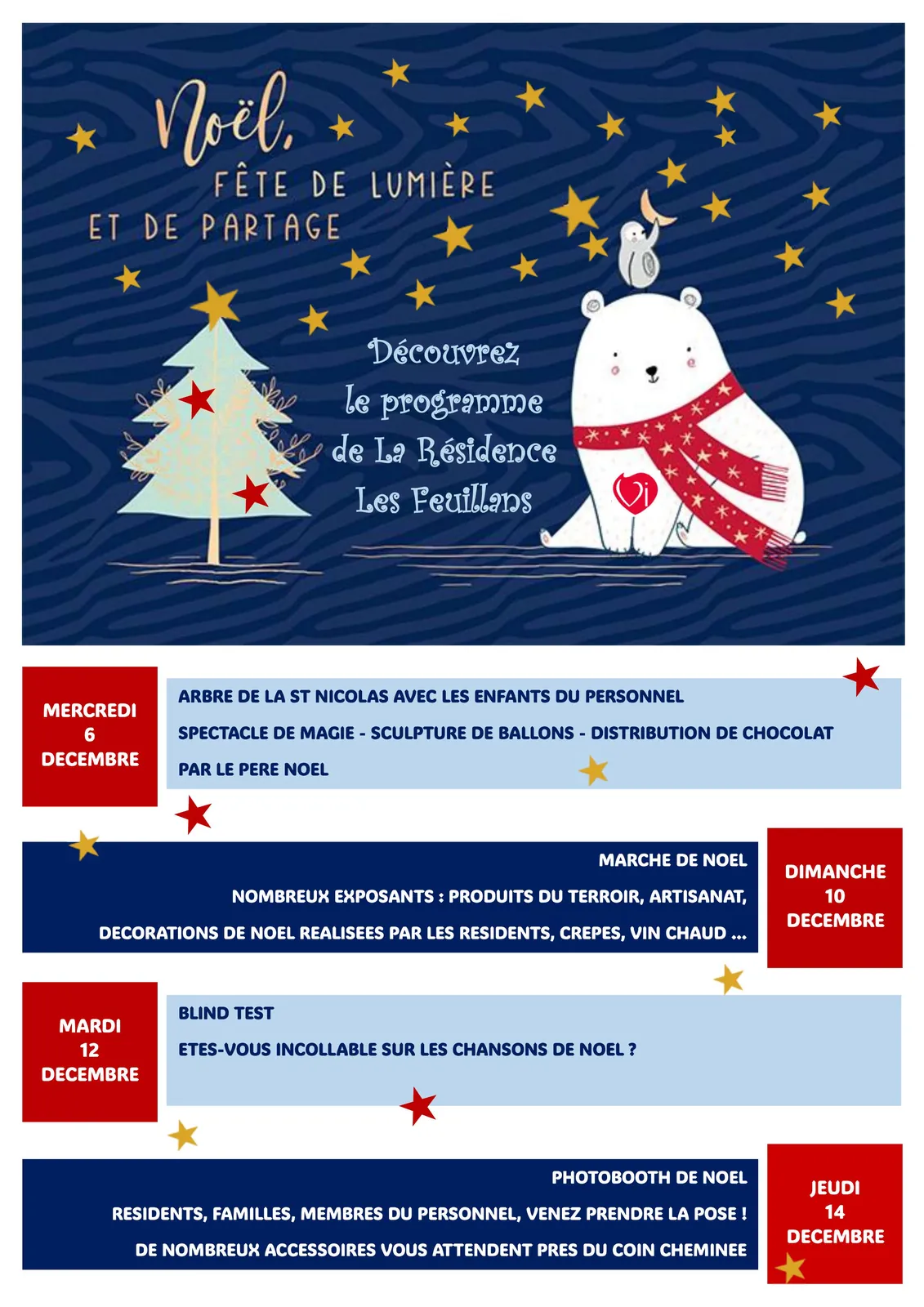 La magie de Noël s'installe aux Feuillans !