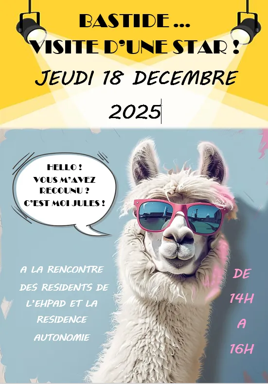 VISITE DE JULES LE LAMA À LA RÉSIDENCE BASTIDE BONNETIÈRES