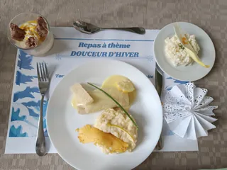 Repas à thème " Les douceurs d'hiver" mois de la couleur blanche
