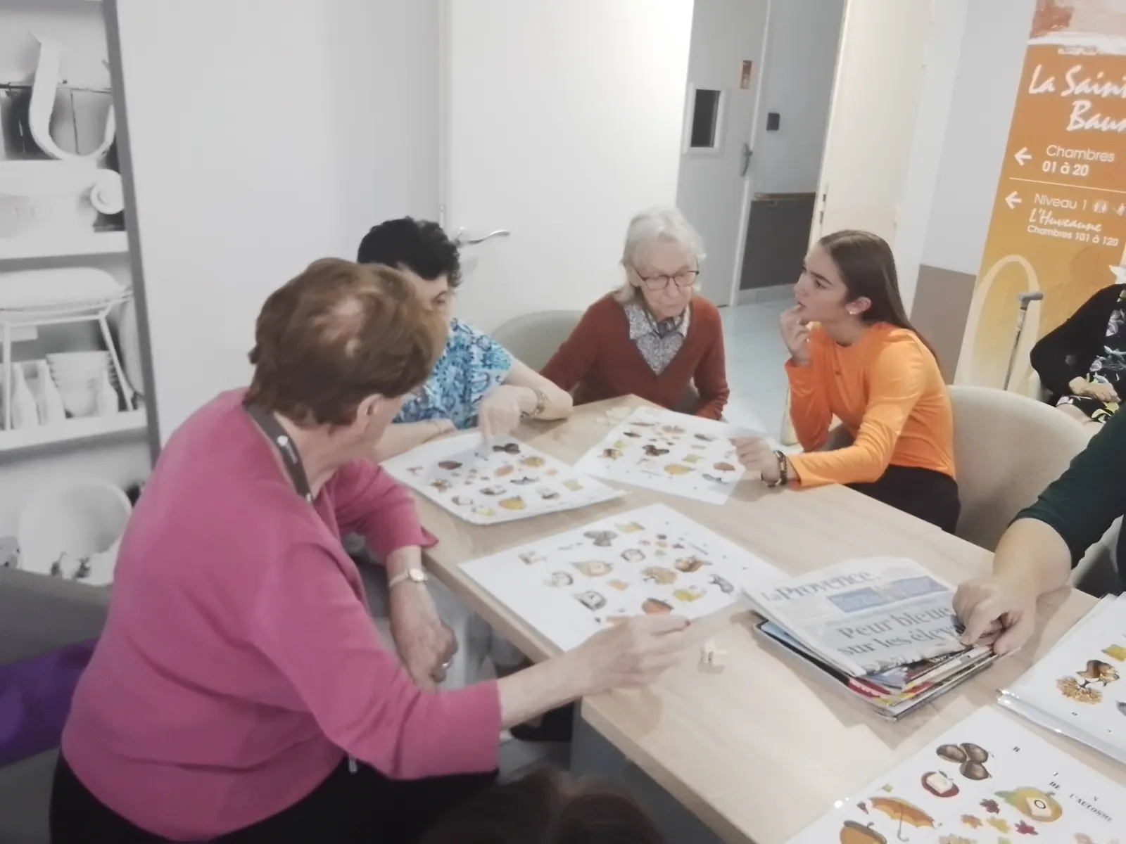suite acitivités intergénérationnelles avec les lycéens du lycée Gustave Eiffel.  