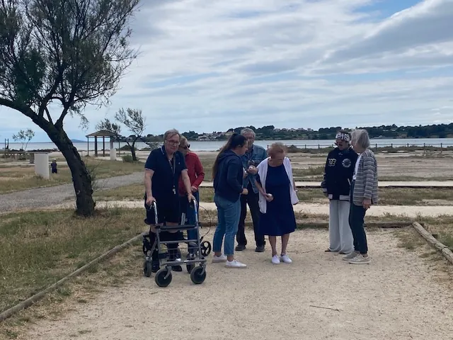 Pétanque au bord de l'étang de Thau