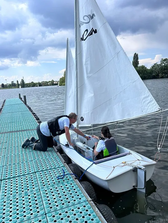 Relais de fl'âme olympique spécial Voile exécuté avec brio !!