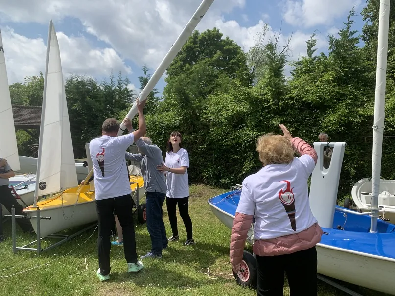Relais de fl'âme olympique spécial Voile exécuté avec brio !!