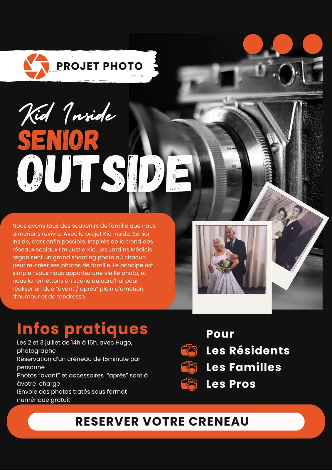  Projet photo « Kid Inside, Senior Outside »