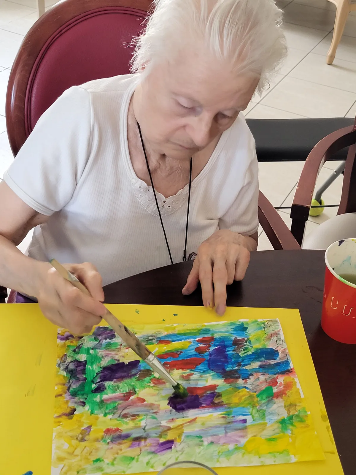  Atelier peinture chez nos résidents ! 