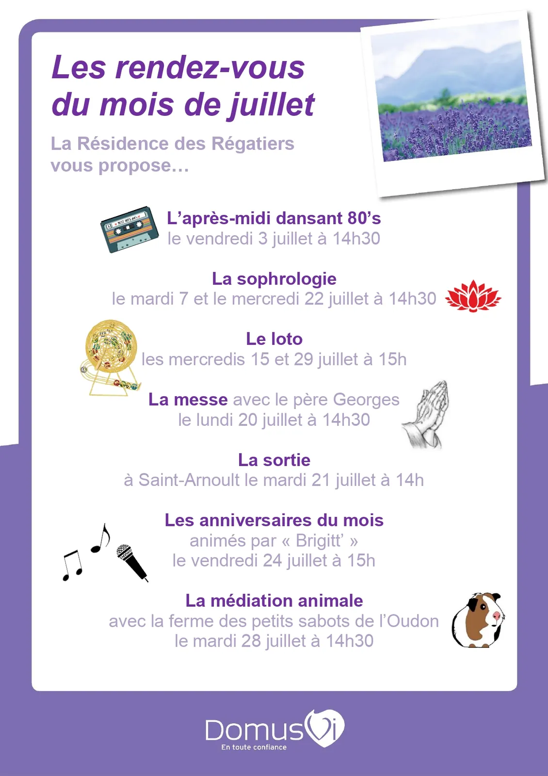 Les rendez-vous du mois !