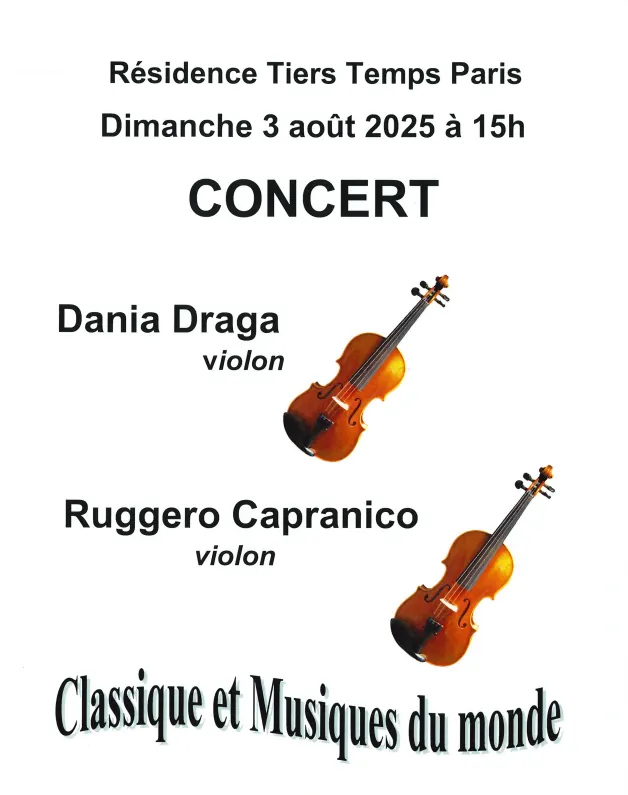 Le concert du dimanche de la résidence Tiers Temps Paris !