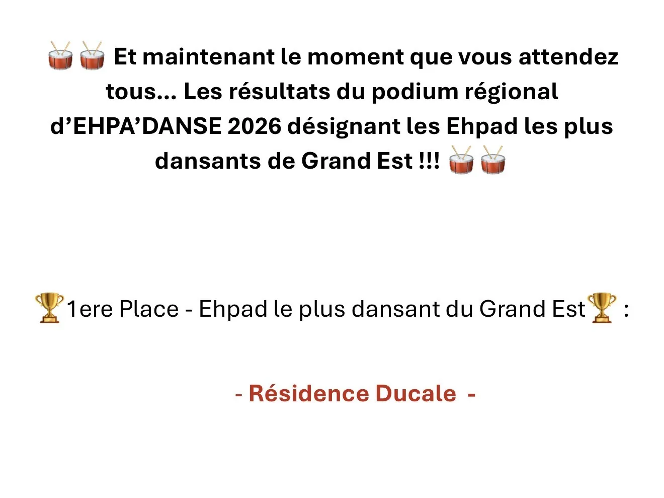 Résultats concours Ehpa'Danse