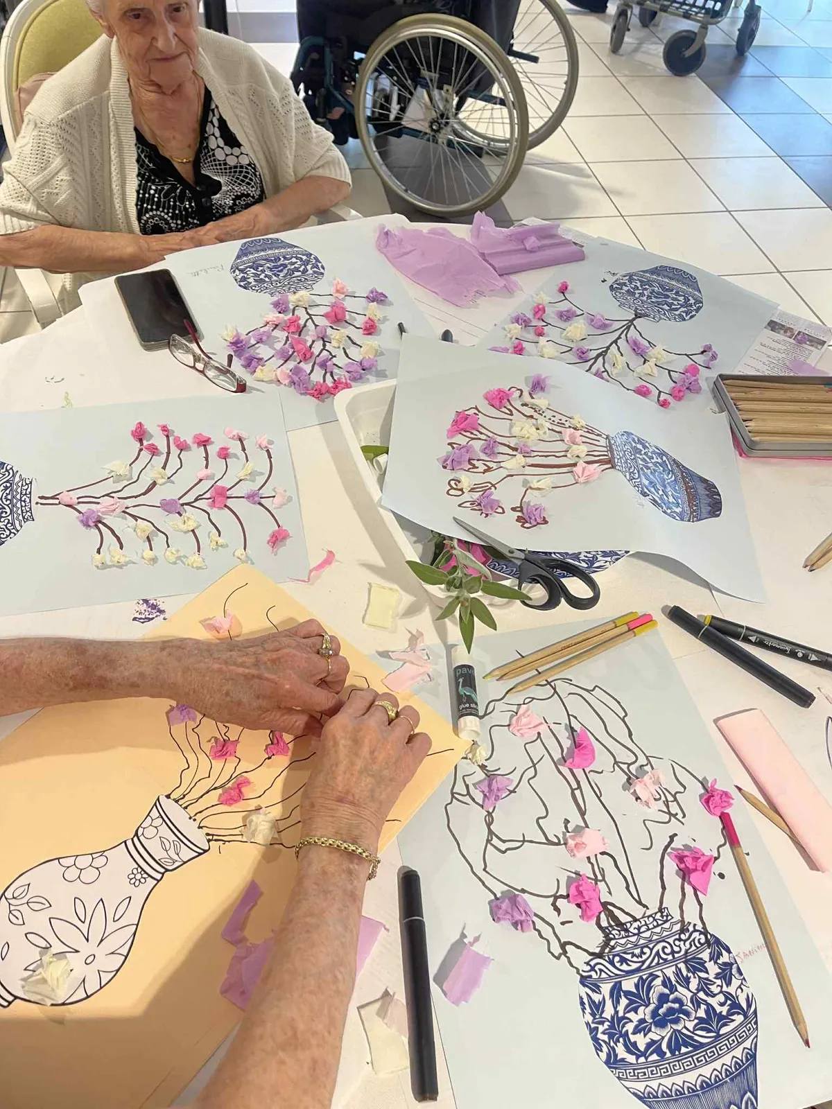 Activité manuelle fleurie