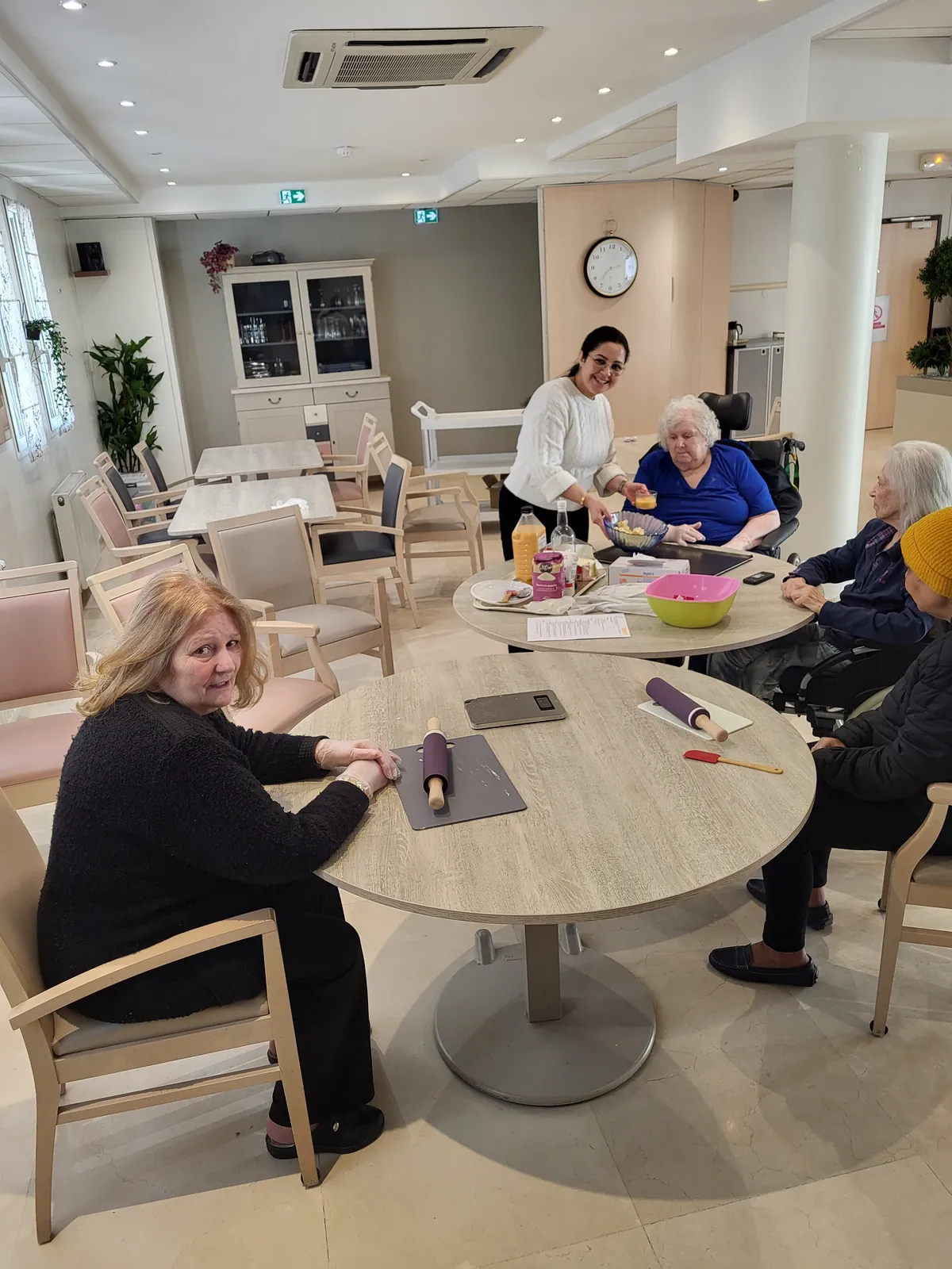l'atelier sablé avec les résidents de la résidence les adrets 