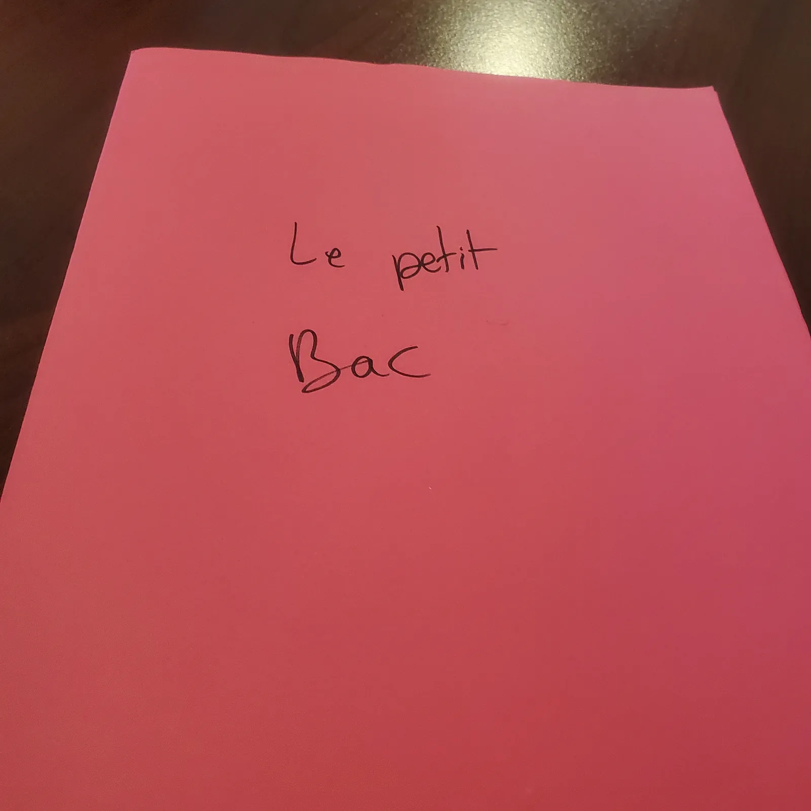 Atelier petit bac 27/11/2023